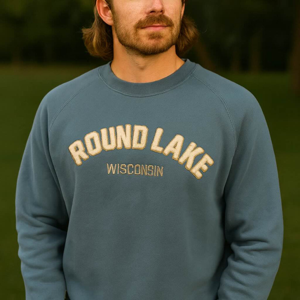 Round Lake Wisconsin Classic Original Fleece Crewneck