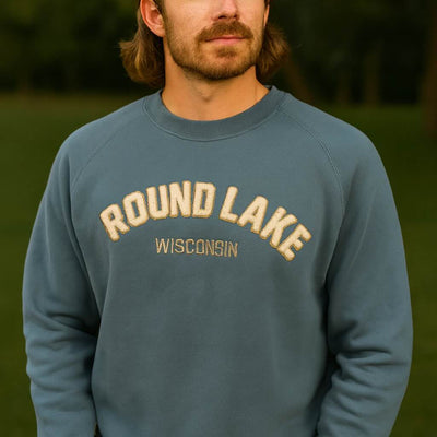 Round Lake Wisconsin Classic Original Fleece Crewneck