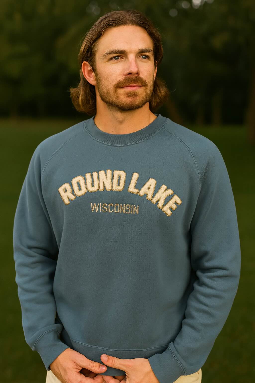 Round Lake Wisconsin Classic Original Fleece Crewneck