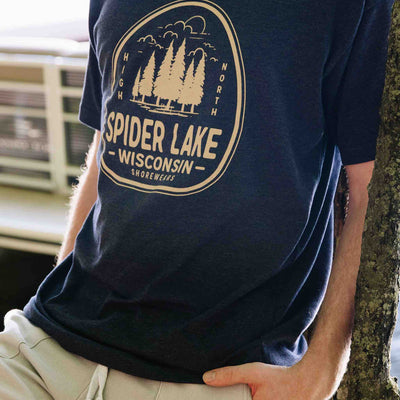 Spider Lake Wisconsin Classic Cotton T Shirt