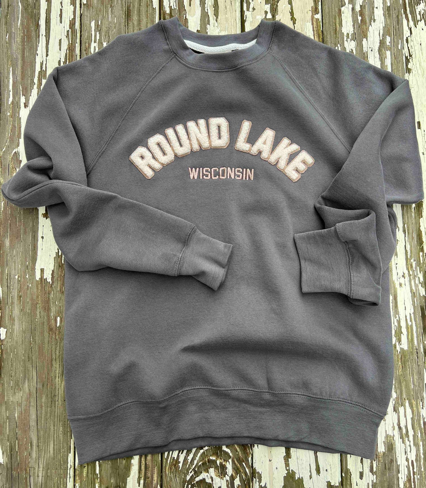 Round Lake Wisconsin Classic Original Fleece Crewneck