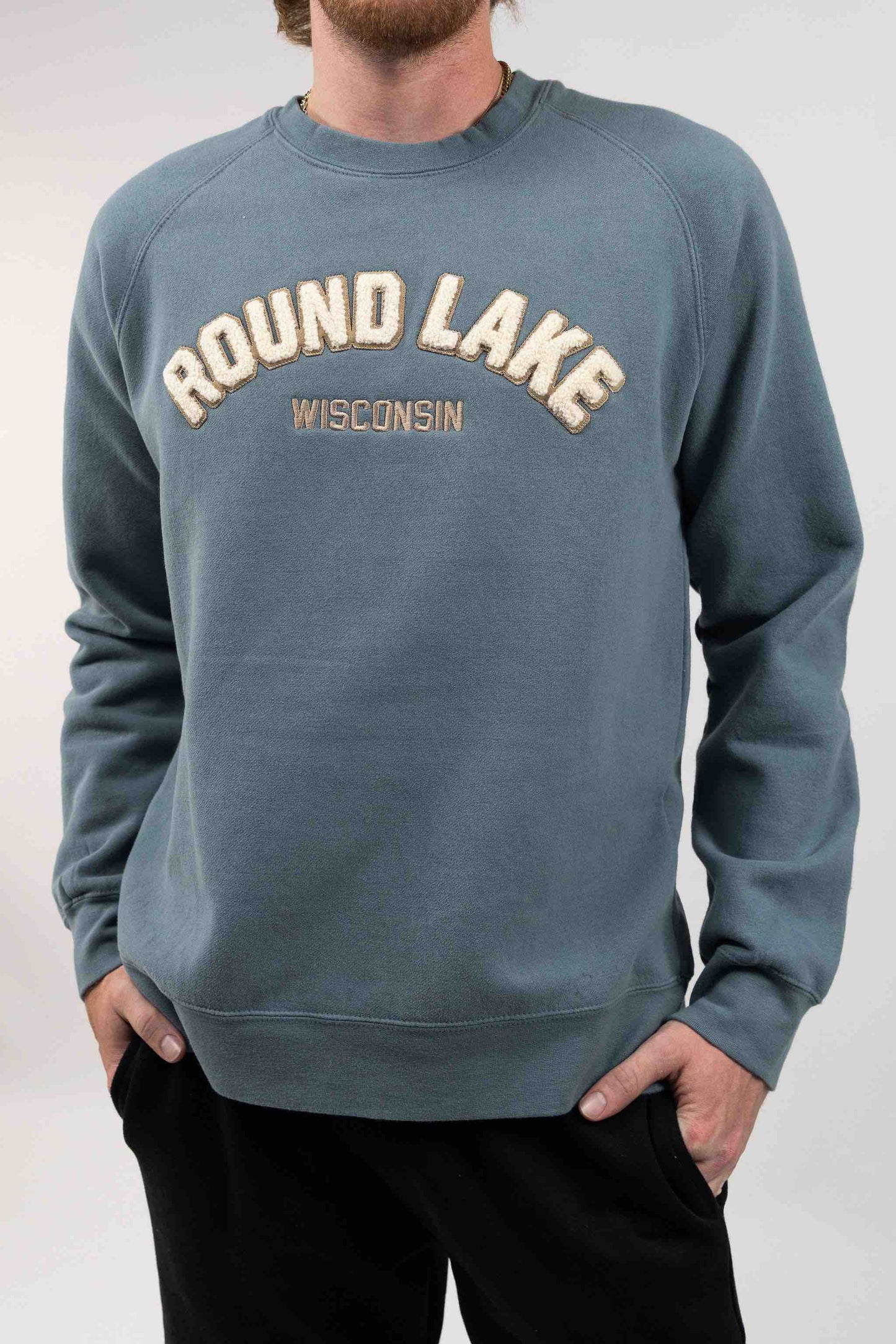 Round Lake Wisconsin Classic Original Fleece Crewneck