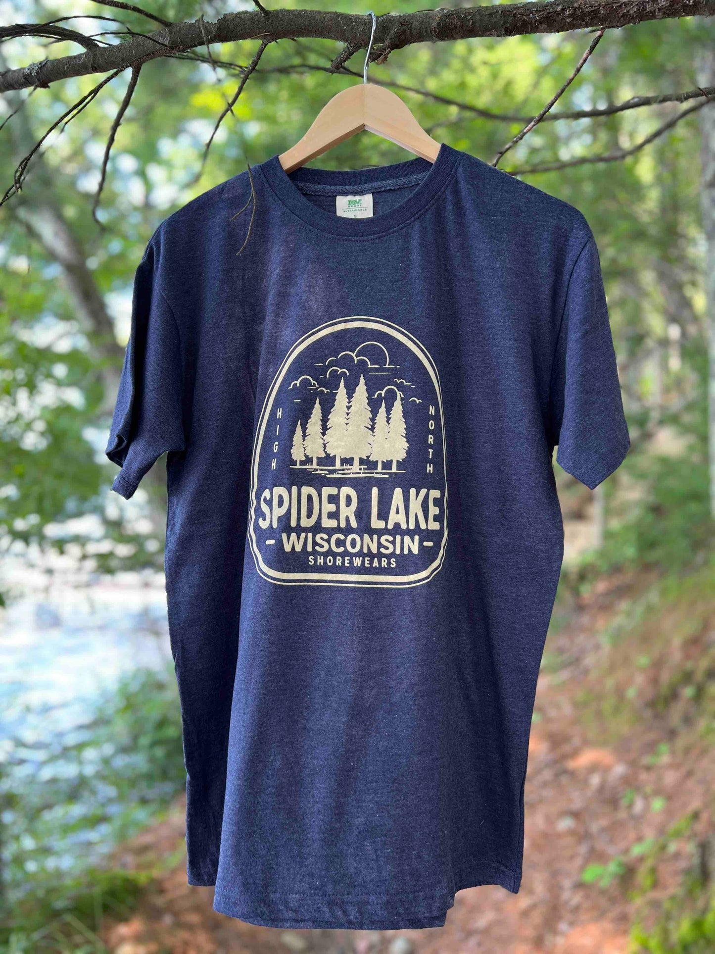 Spider Lake Wisconsin Classic Cotton T Shirt