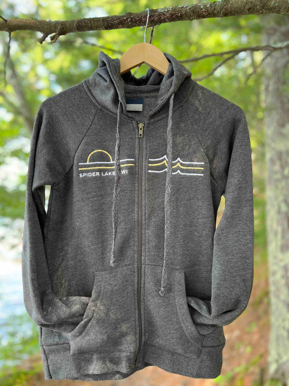 Spider Lake Wisconsin Women's Full Zip Hoodie