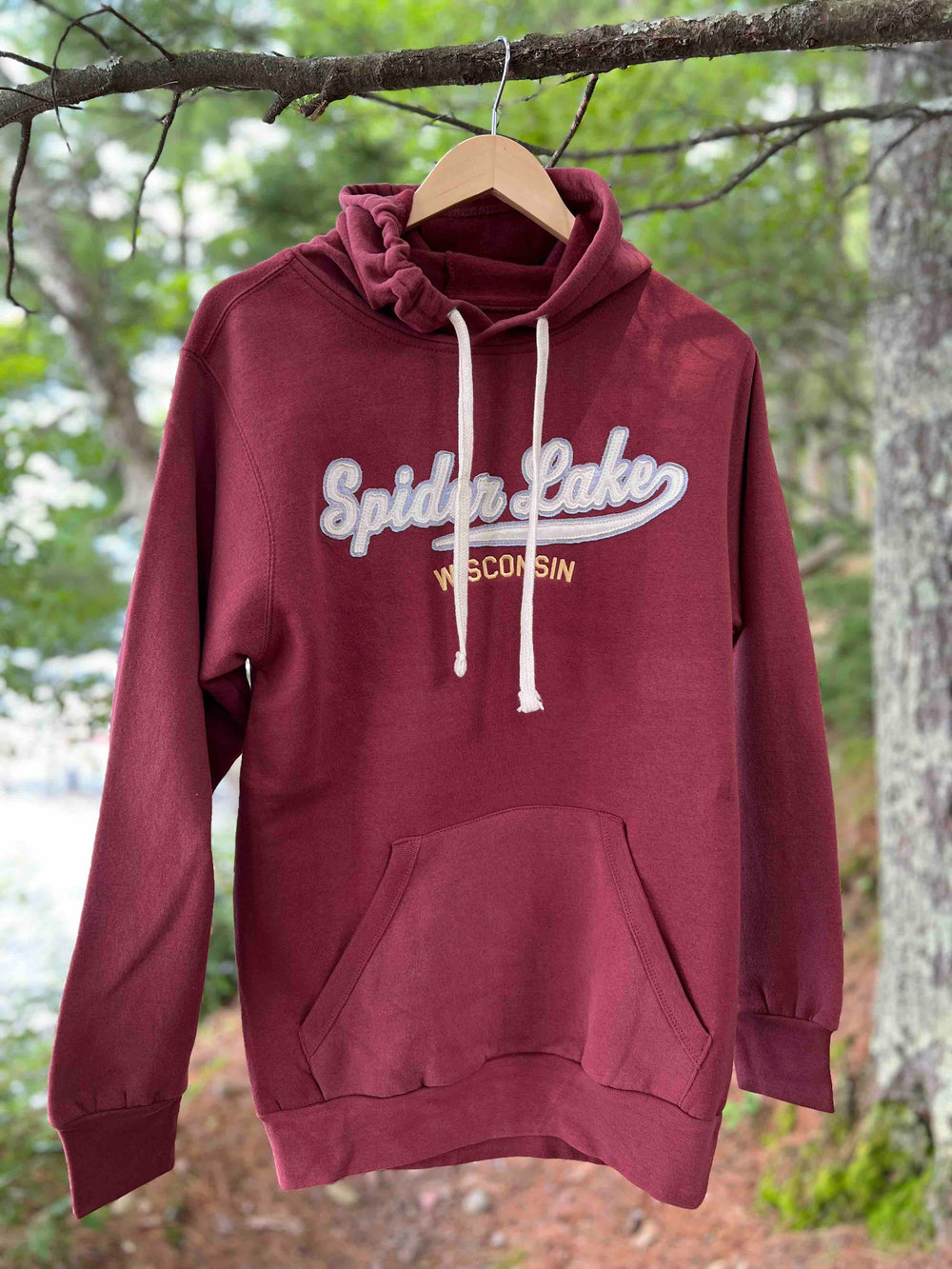 Spider Lake Wisconsin Classic Fleece Hoodie