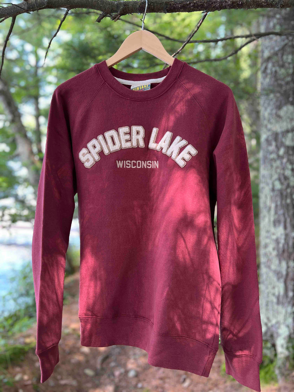 Spider Lake Wisconsin Classic Fleece Crewneck