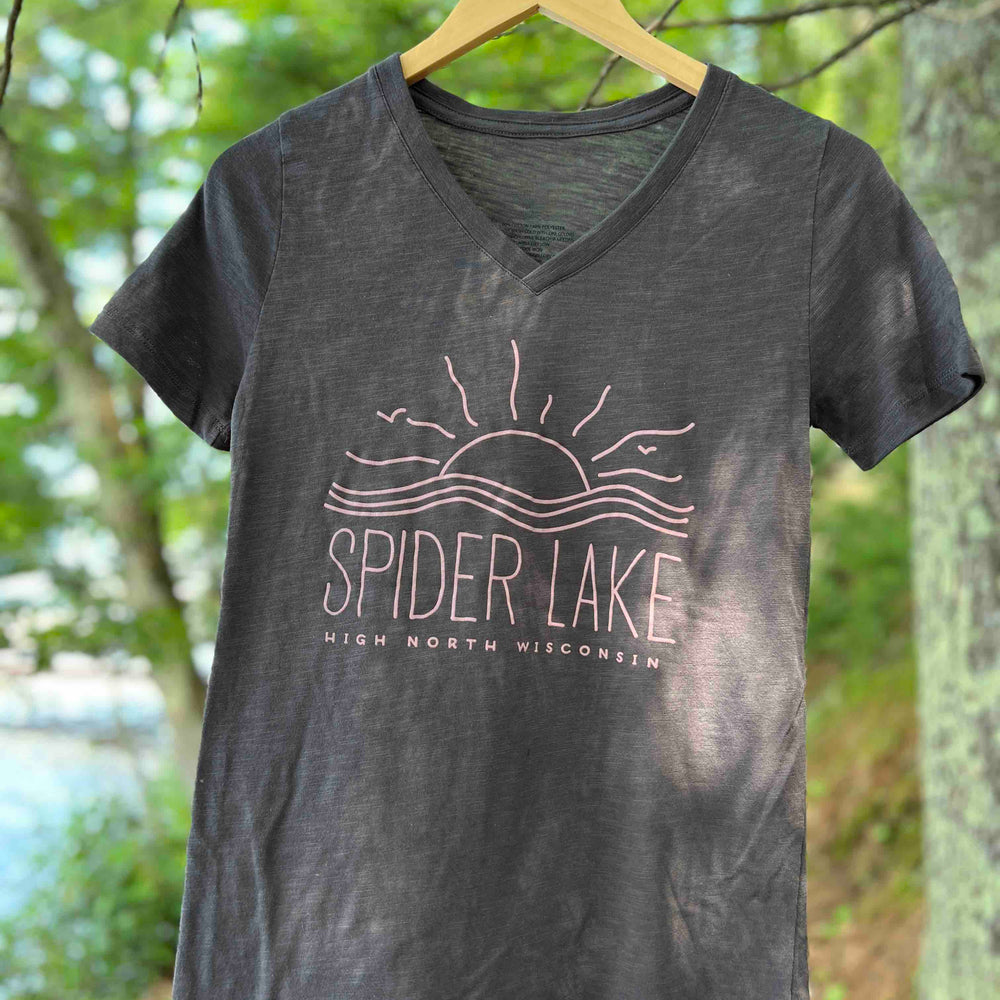 
                      
                        Spider Lake Wisconsin Women's Classic V-Neck Tee
                      
                    