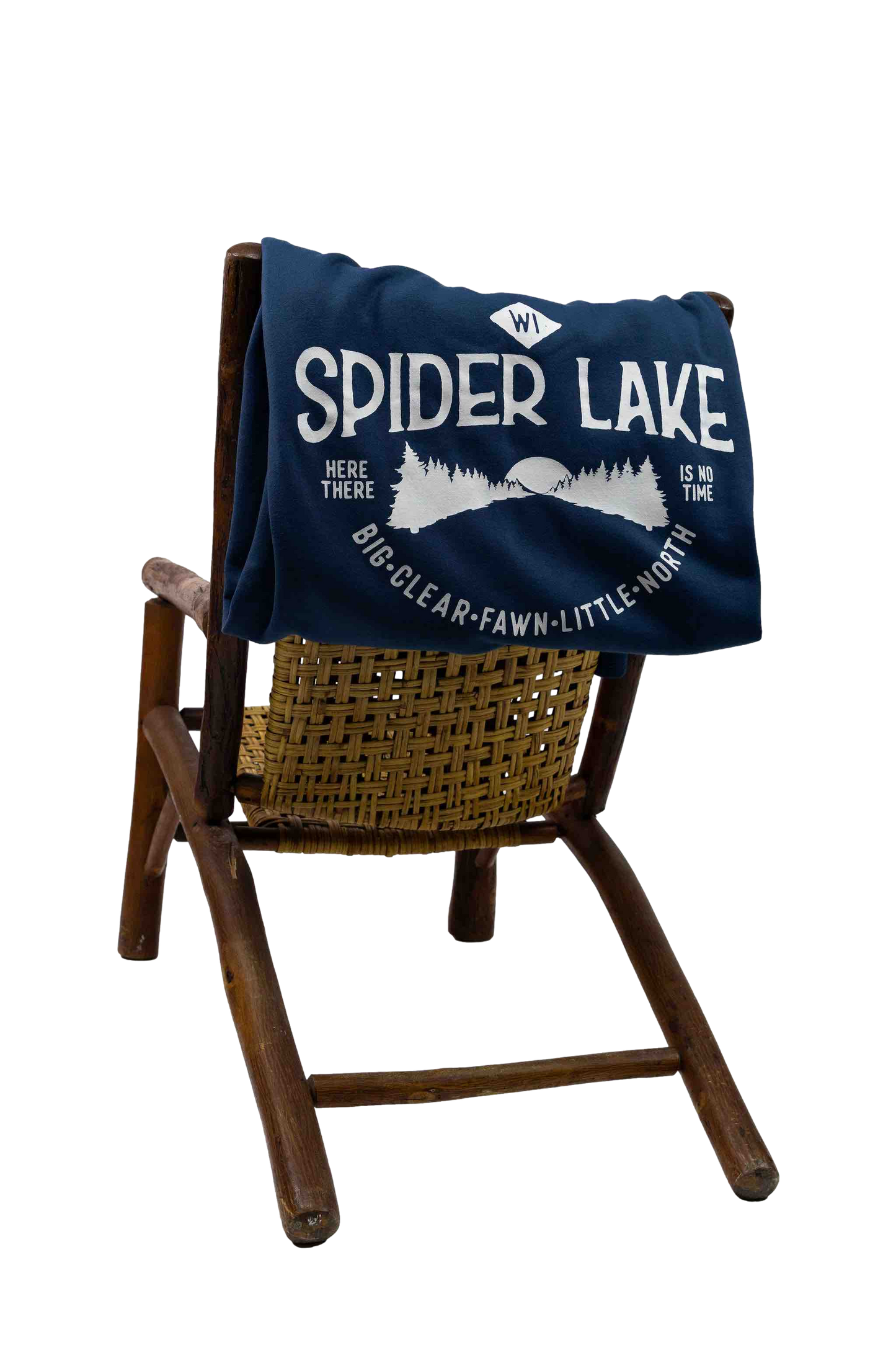 Spider Lake Wisconsin Classic Sweatshirt Fleece Blanket