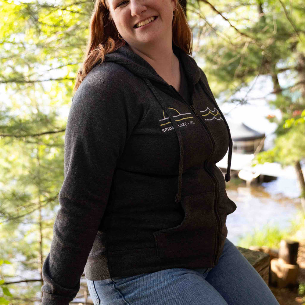 
                      
                        Spider Lake Wisconsin Women's Full Zip Hoodie
                      
                    