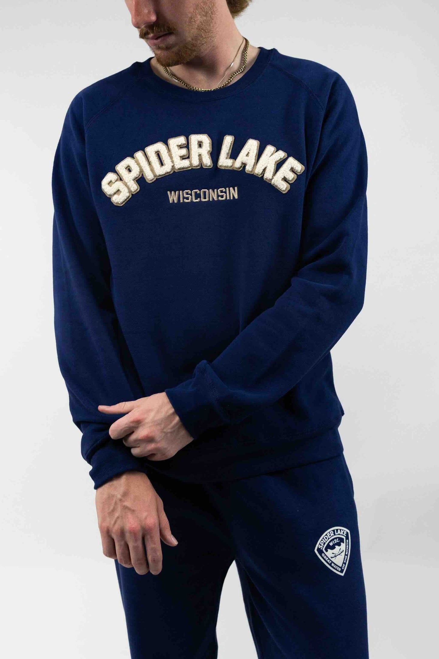 Spider Lake Wisconsin Classic Fleece Crewneck