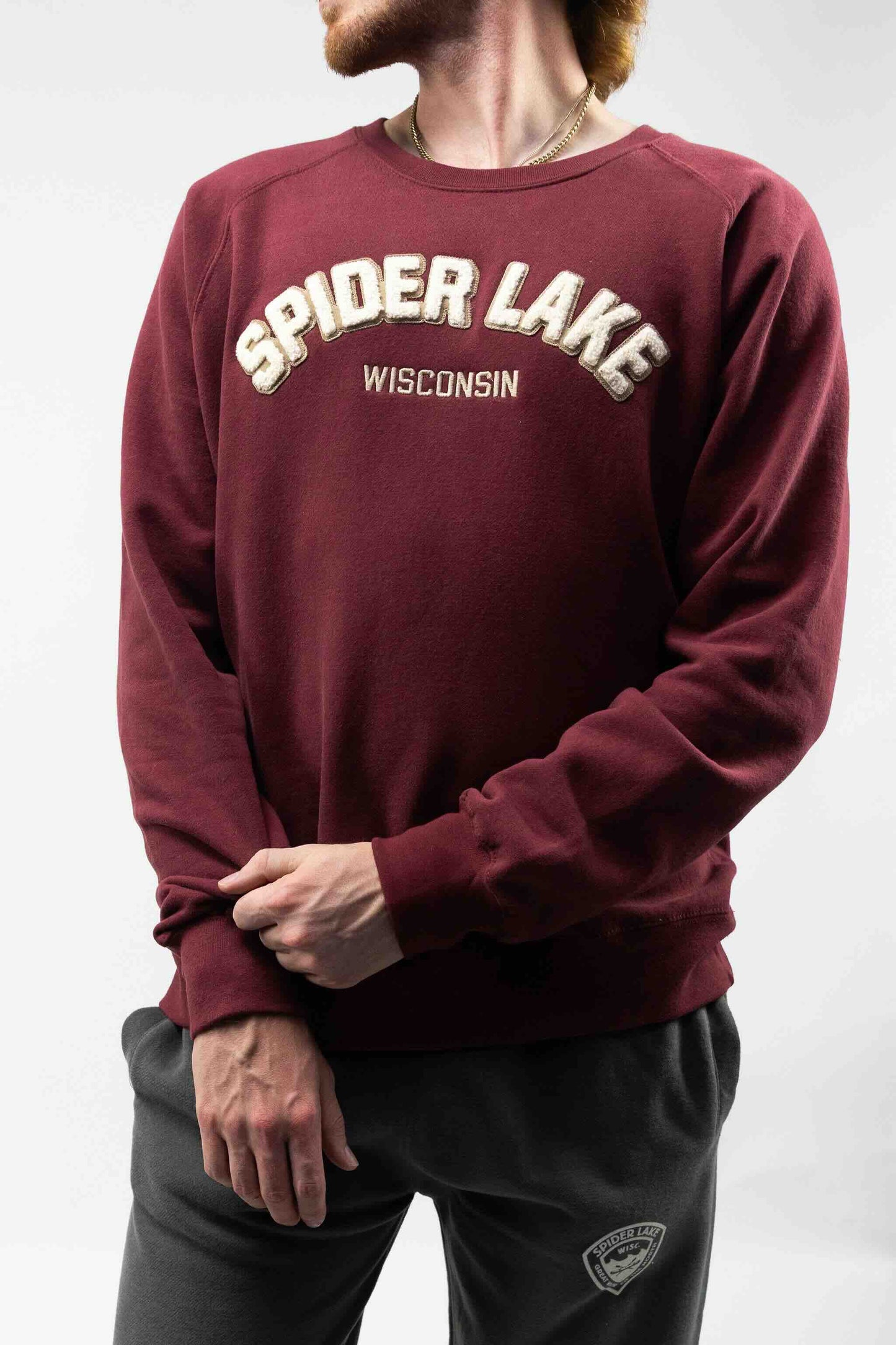 Spider Lake Wisconsin Classic Fleece Crewneck