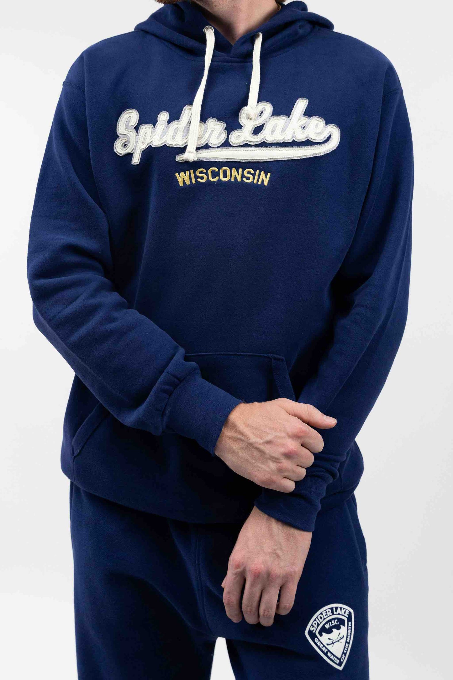 Spider Lake Wisconsin Classic Fleece Hoodie