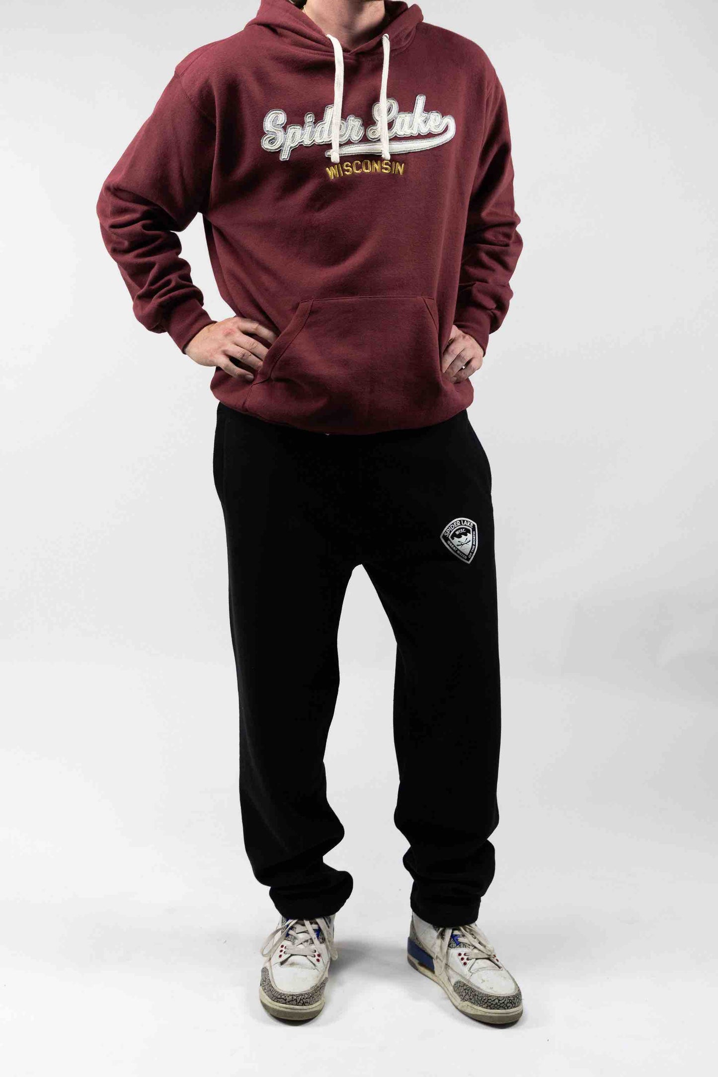 Spider Lake Wisconsin Classic Fleece Hoodie