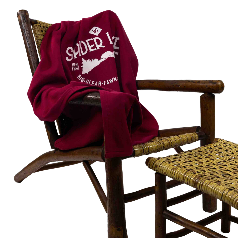 Spider Lake Wisconsin Classic Sweatshirt Fleece Blanket