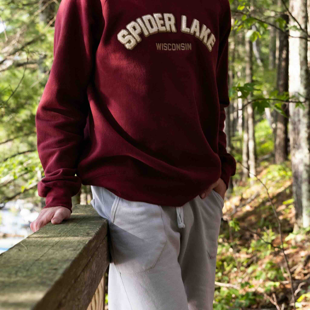 Spider Lake Wisconsin Classic Fleece Crewneck