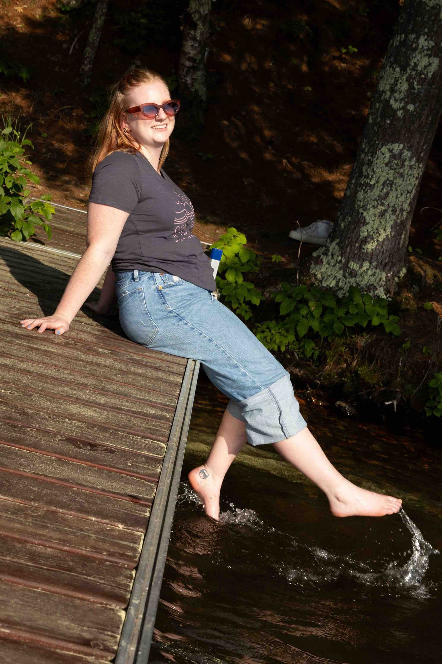 Spider Lake Wisconsin Women's Classic V-Neck Tee