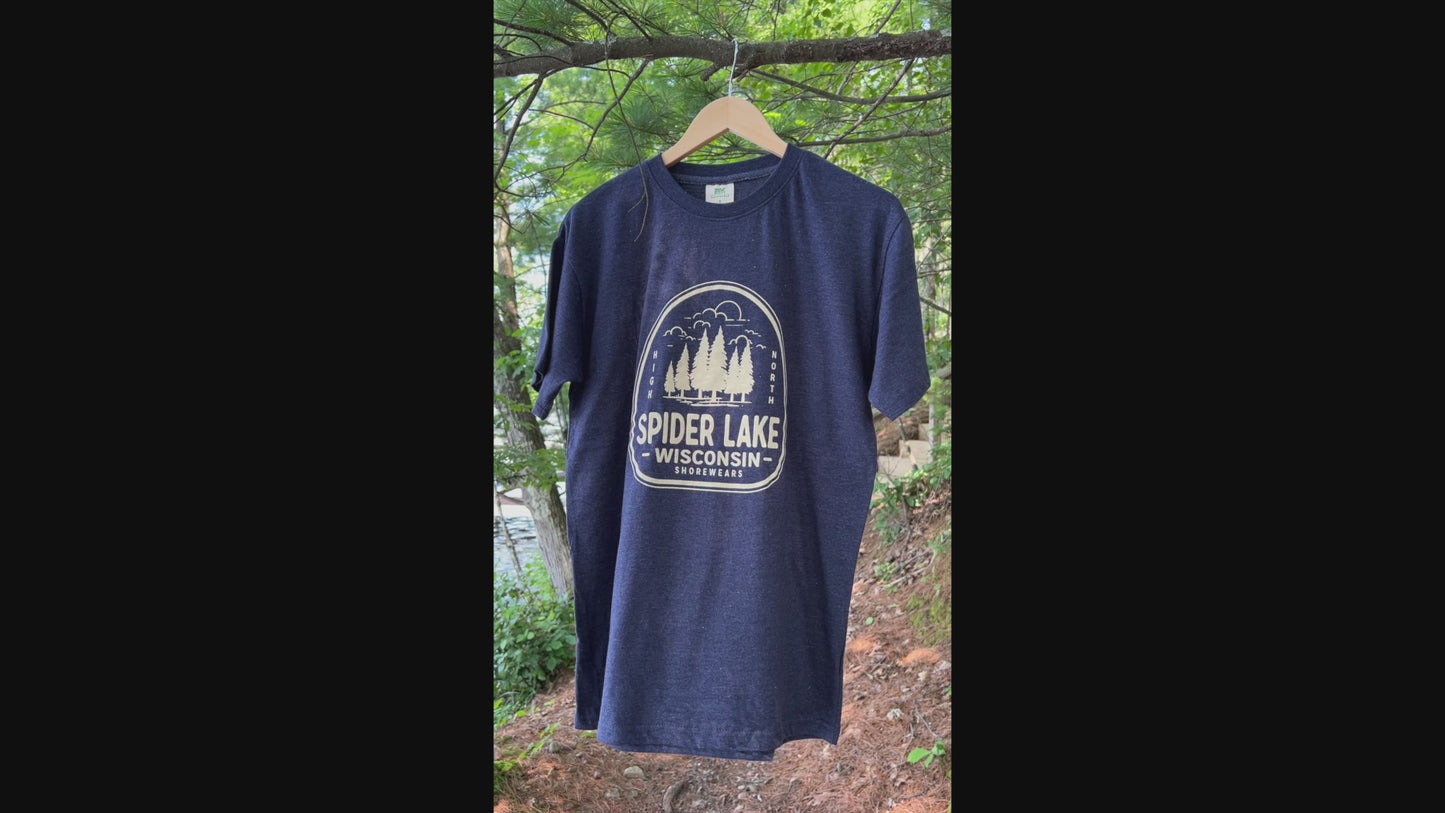 Spider Lake Wisconsin Classic Cotton T Shirt