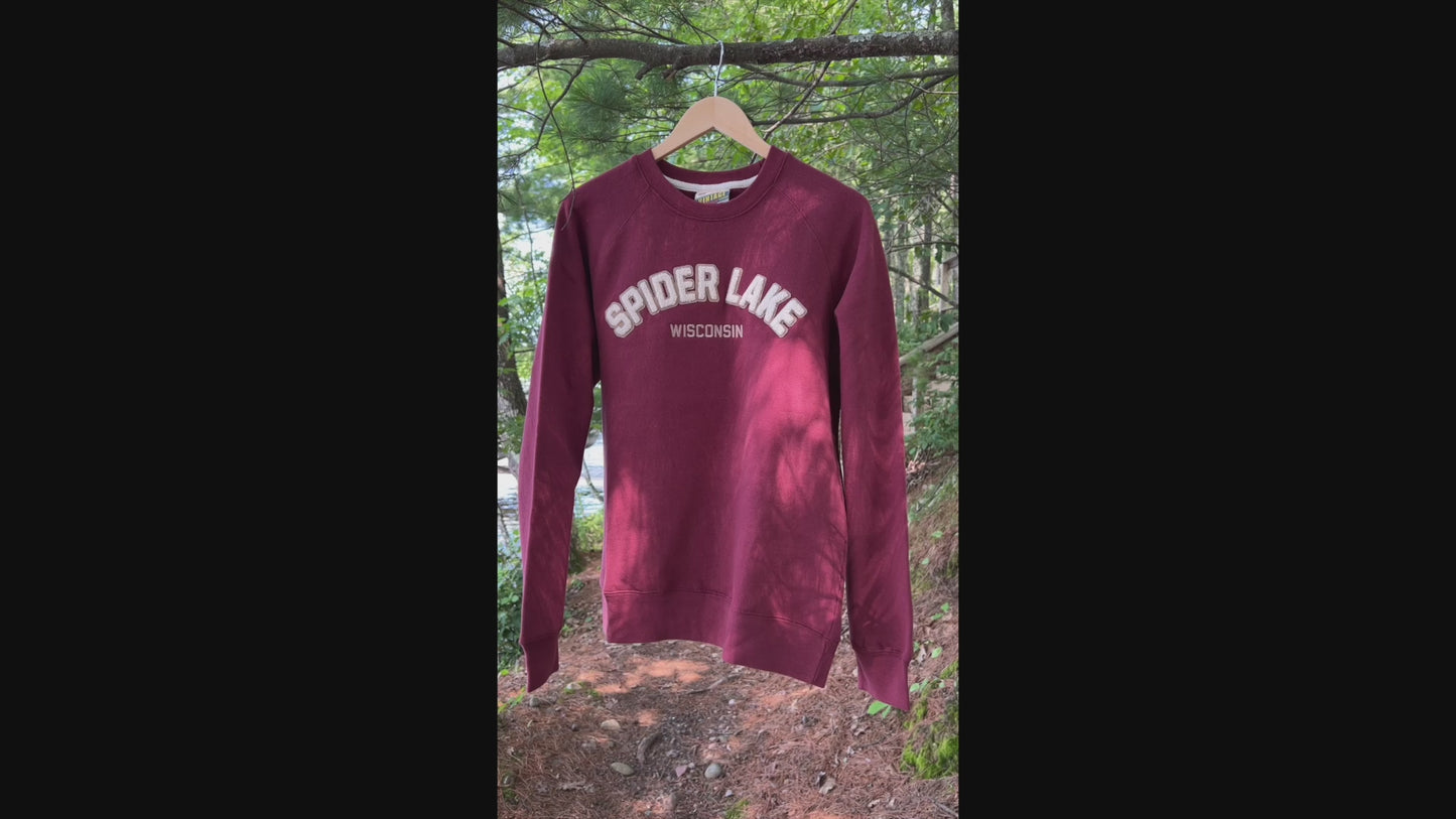 Spider Lake Wisconsin Classic Fleece Crewneck