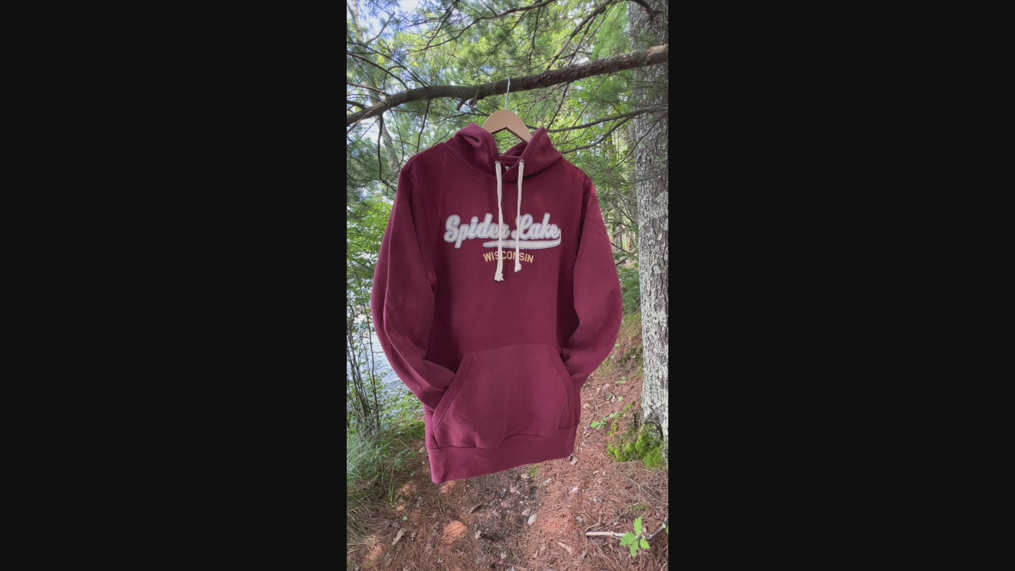 Spider Lake Wisconsin Classic Fleece Hoodie